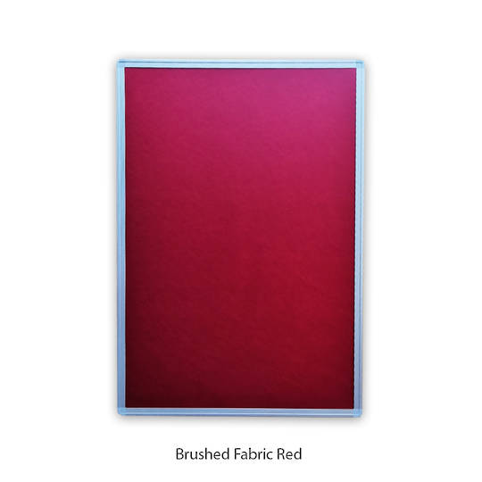 Pinboard | Aluminium Frame | 600 x 900mm | Brushed Fabric Red